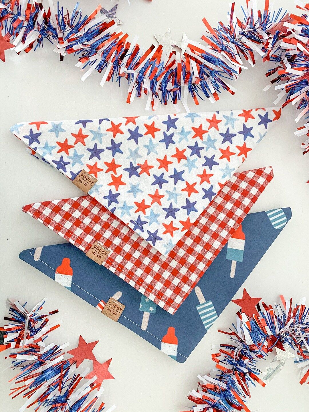 July 4th Dog Bandana | Patriotic Stars Dog Banda | Firecracker Popsicle Dog Bandana | Picnic Dog ... | Etsy (US)