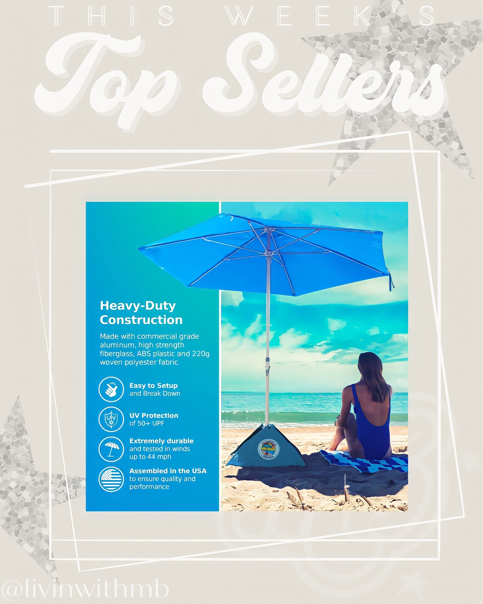 The Beach Bub umbrella was a top seller this week! A MUST HAVE for the beach🌴

MADE FOR ENJOYING THE BEACH: Do you recall a time when a strong gust of wind blew away your beach umbrella? With this beach umbrella system from beachBUB️, that will be a thing of the past. Designed to stay in place even with unexpected sudden gusts of wind along the coastline, we've made an umbrella system that's easy to set up and makes a day at the beach safer.

EASY TO USE: This All-In-One Beach Umbrella System, tested in winds up to 44mph, sits on the beach sand like a Patio Umbrella placed on the deck. No deep holes to dig or screws to twist. Lay the beachBUB tarp flat on the beach and make a small hole using the beachBUB️ Sand Gopher. Insert the bottom pole through the base, connect 2 sides to form a pouch, fill the base halfway with sand, attach the 3rd wing and finishing completely filling the base. Finally, fill the 3 sides with compact sand.

PORTABLE: Easy to transport with its extra-large carry bag, padded strap, and handle, this umbrella system is easily carried to your favorite beach destination. The umbrella and base weigh 9 lbs (12-pack beverage), and the base folds up to the size of a paperback book. The base weighs 125lbs when completely filled with sand. This beach umbrella system can be packed up into the oversized carry bag in about 1 minute. 3 Year Protection Plan included with purchase.

DEPENDABLE: The beachBUB All-In-One Beach Umbrella System has been wind tested up to 44MPH. Concerns about the serious hazards of fly-away beach umbrellas can add stress to your beach vacation. These fly-aways can be caused by unpredictable gusts of wind along the coastlines, but with beachBUB️, the chances of these fly-aways are reduced. This beachBUB️ All-In-One Beach Umbrella System offers a unique and easy setup to help make any beach vacation safer and more relaxing.

#LTKswim #LTKFind #LTKtravel