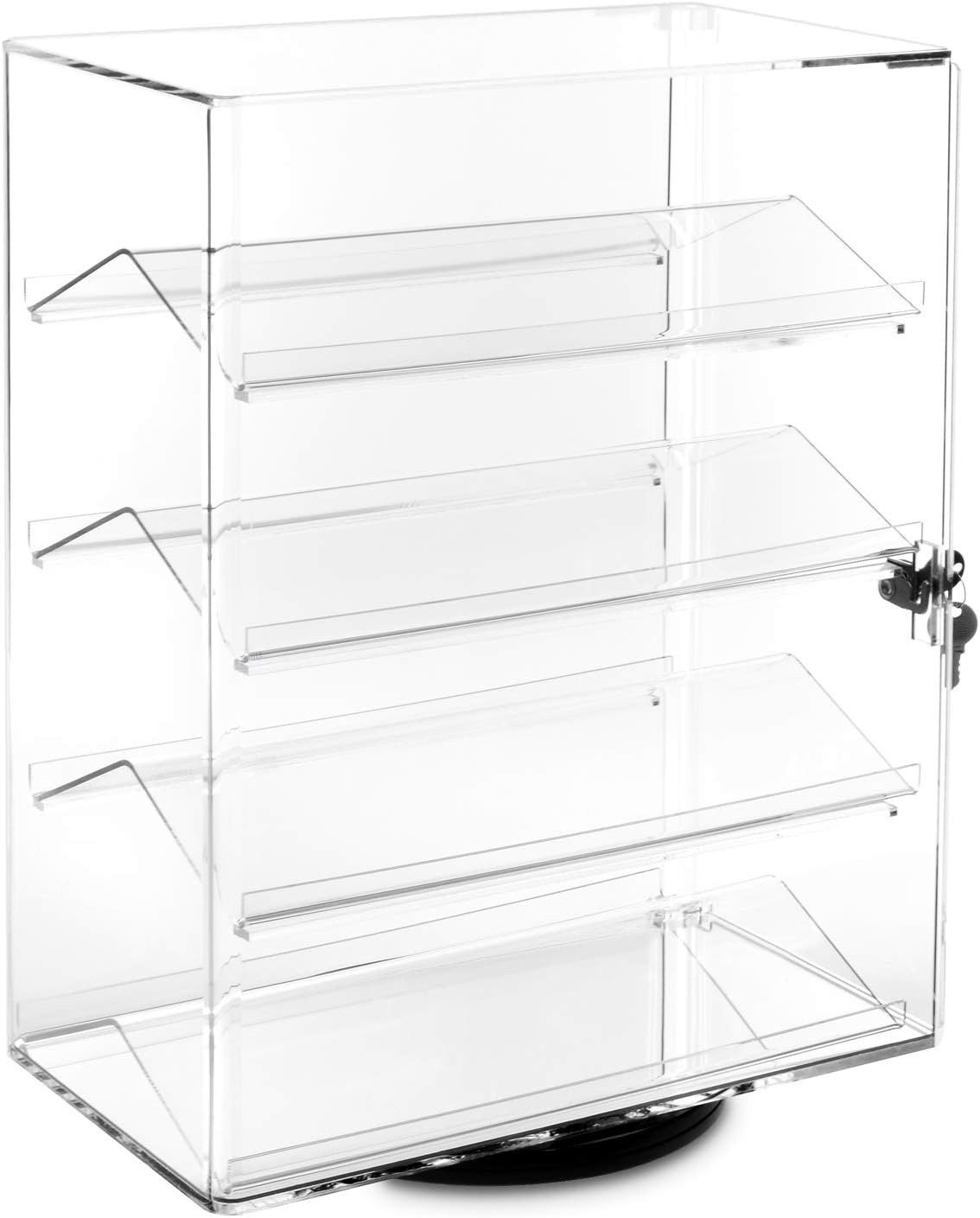MOOCA Lockable Showcase Rotating Acrylic Display Stand with 4 Removable Shelves | Amazon (US)