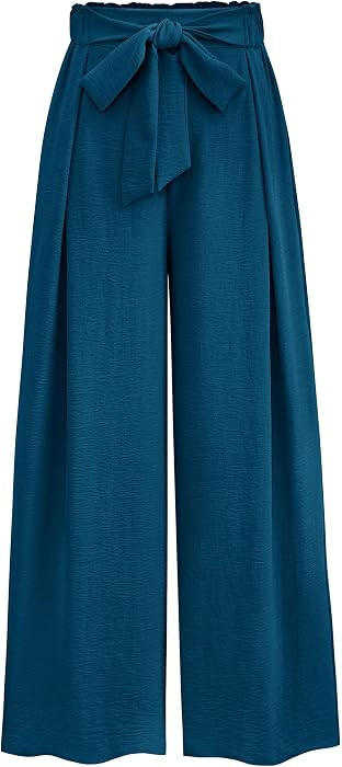 PRETTYGARDEN Women's Palazzo Wide Leg Work Dress Pants | Amazon (US)