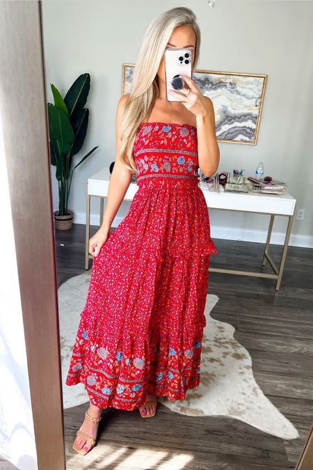 Red white and blue dress. Memorial Day dress. Maxi dress. Amazon dress. 4th of July outfit. Sundress  

#LTKstyletip #LTKunder50 #LTKSeasonal