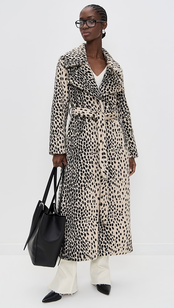 Maxi Oversized Belted Faux Fur Coat | Shopbop