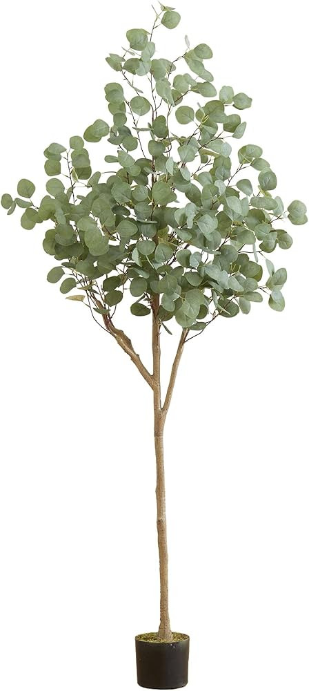 Nearly Natural 6ft. Artificial Eucalyptus Tree, Green, Plastic, Iron Wire, Polyester Materials, 8... | Amazon (US)