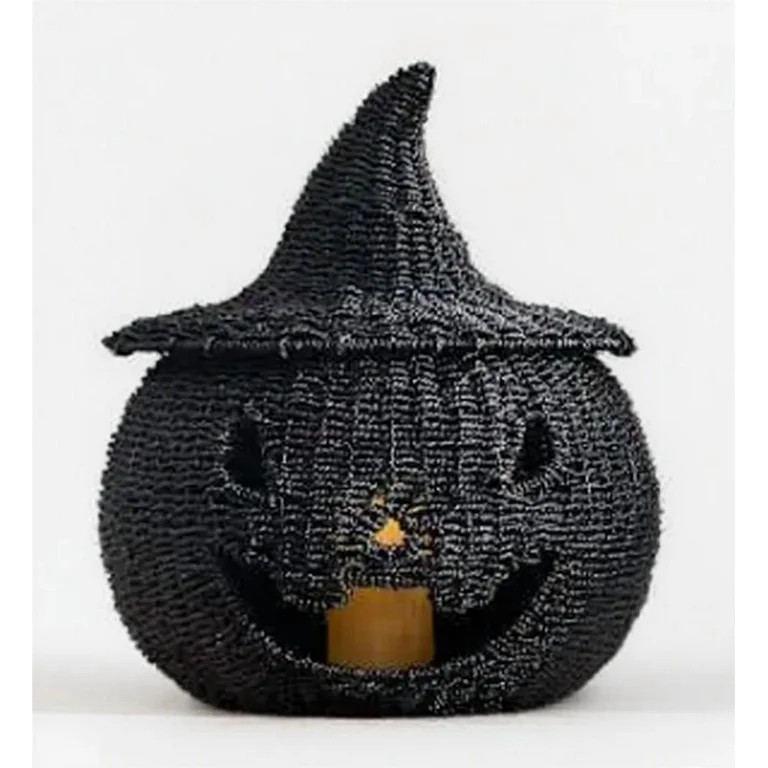 ZapZest Happy Haunting Seagrass & Metal Pumpkin -  2025 NEW Halloween Pumpkin Decorations for Ind... | Walmart (US)