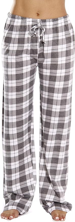 Just Love 100% Cotton Jersey Women Plaid Pajama Pants Sleepwear | Amazon (US)