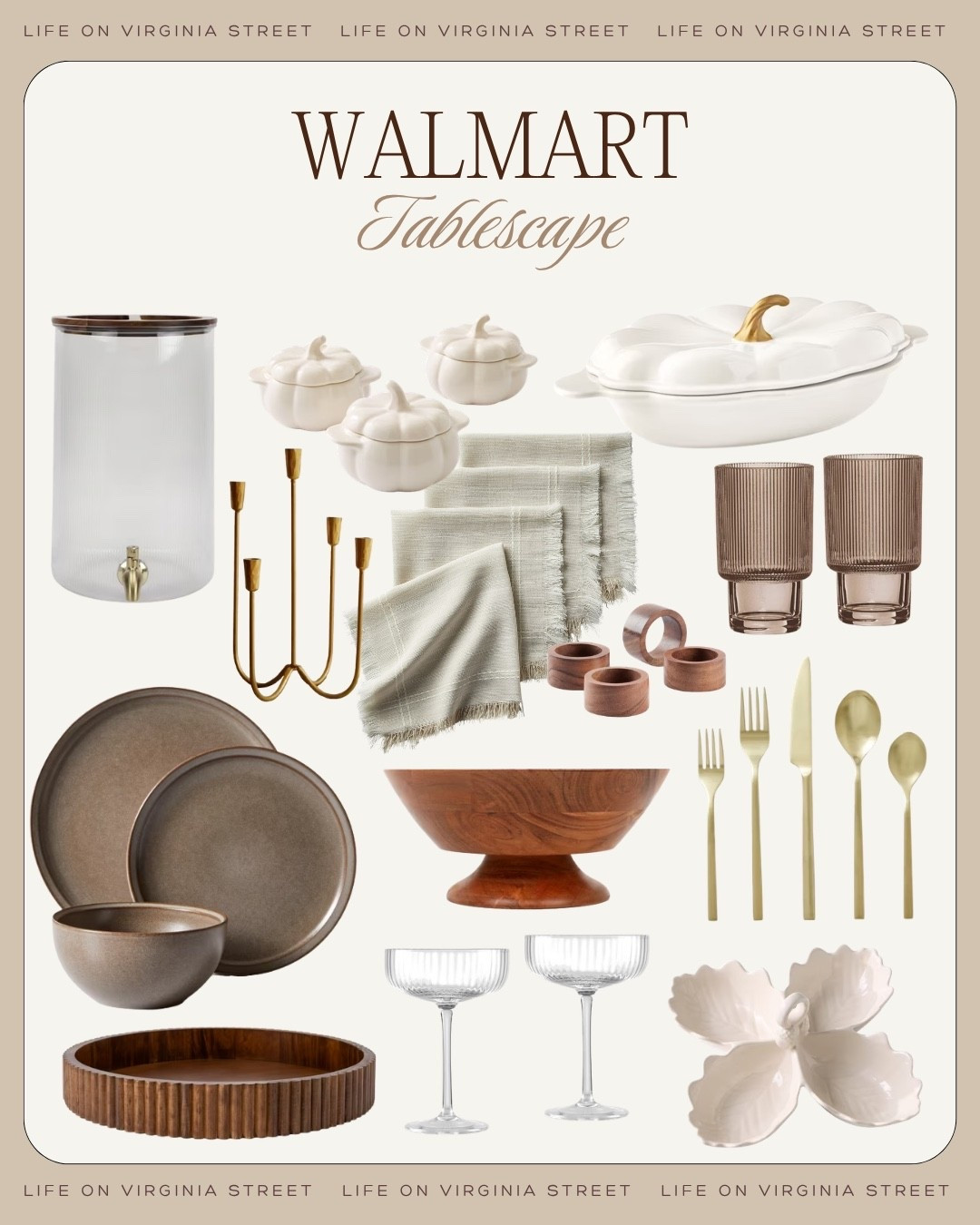 Walmart tablescape 🙌🏼

walmart tablescape, walmart tablescape ideas, walmart table decor, walmart dining table decor, walmart table setting, walmart home decor, affordable tablescape, budget tablescape, designer look for less, dining table decor, dining table styling, table setting ideas, elegant tablescape, elevated tablescape, neutral tablescape, warm neutral tablescape, traditional tablescape, timeless tablescape, classic tablescape, modern traditional tablescape, collected tablescape, designer inspired tablescape, everyday tablescape, seasonal tablescape, dinner party tablescape, hosting essentials, entertaining essentials, dinnerware, dinnerware set, stoneware dinnerware, ceramic plates, dinner plates, salad plates, appetizer plates, serving bowls, serving platters, decorative bowls, glassware, wine glasses, drinking glasses, goblets, vintage inspired glassware, flatware, gold flatware, silver flatware, cloth napkins, linen napkins, napkin rings, table runner, linen table runner, tablecloth, linen tablecloth, placemats, woven placemats, rattan placemats, charger plates, woven chargers, taper candles, taper candle holders, brass candlesticks, glass candle holders, flameless candles, table centerpiece, dining table centerpiece, floral centerpiece, faux stems, faux florals, ceramic vase, stone vase, urn vase, decorative vase, decorative tray, wood serving board, charcuterie board, salt and pepper shakers, serving utensils, table linens, scalloped dinnerware, floral dinnerware, striped dinnerware, gingham table linens, woven textures, natural textures, warm wood decor, aged brass accents, marble decor, stone decor, blue and white tablescape, brown tablescape, olive green tablescape, cream tablescape, warm neutral decor, English country tablescape, New Traditional decor, Ralph Lauren Home inspired, Pottery Barn inspired, McGee and Co inspired, Better Homes and Gardens, Beautiful by Drew Barrymore, Walmart home finds, affordable home decor, tablescape inspiration, dining room inspiration, hosting at home

#LTKHome #LTKSeasonal