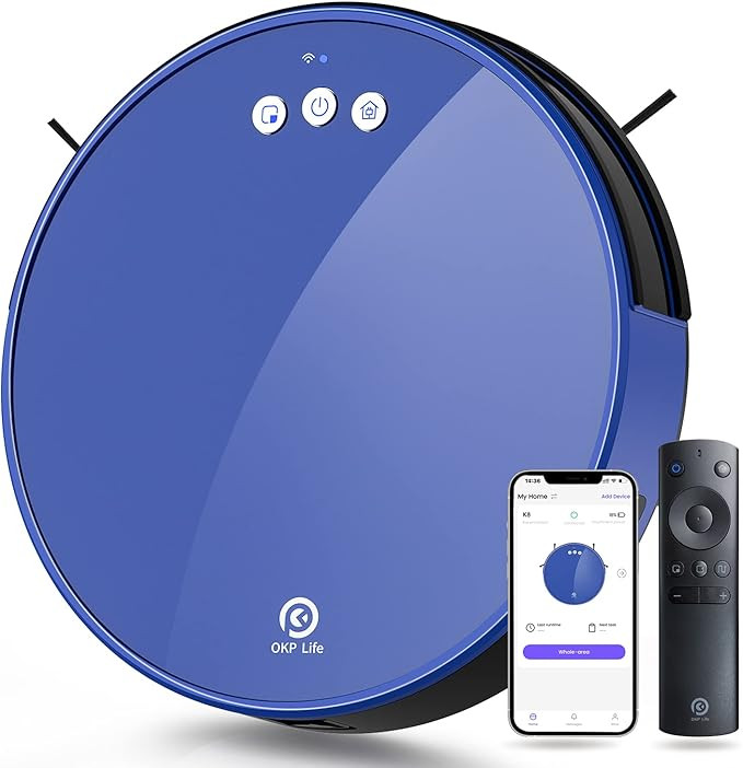 OKP K8 Robot Vacuum and Mop Combo, 2000Pa Super Suction, Integrated Design of Dust Box Water Tank... | Amazon (US)