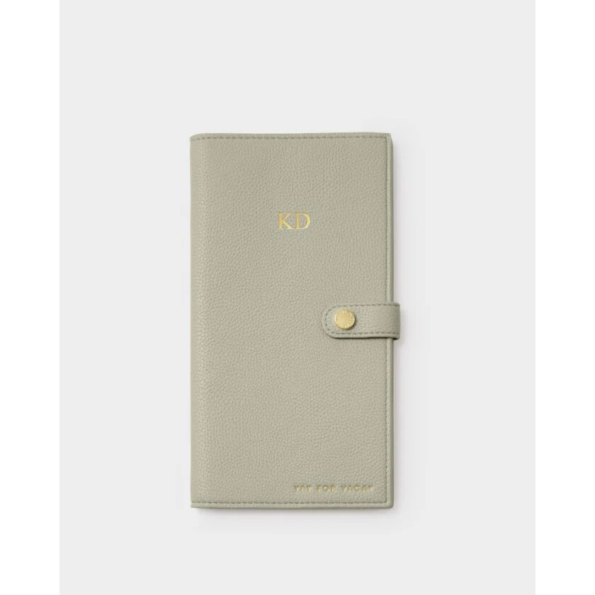 Sentiment Travel Wallet 'Yay for Vacay' in Green Mist | Katie Loxton Ltd. (UK)