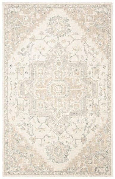 Ivory & Beige Traditional Hand Woven Wool Area Rug | The Well Appointed House, LLC