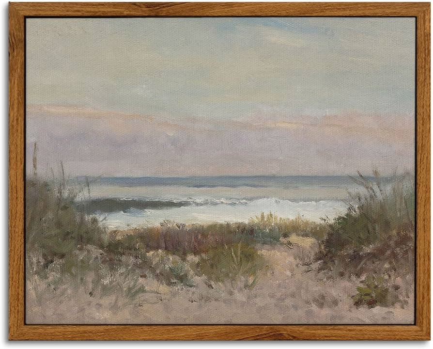 InSimSea Framed Wall Art for Living Room Decor Classical Coastal Scenery Bathroom Pictures Wall D... | Amazon (US)