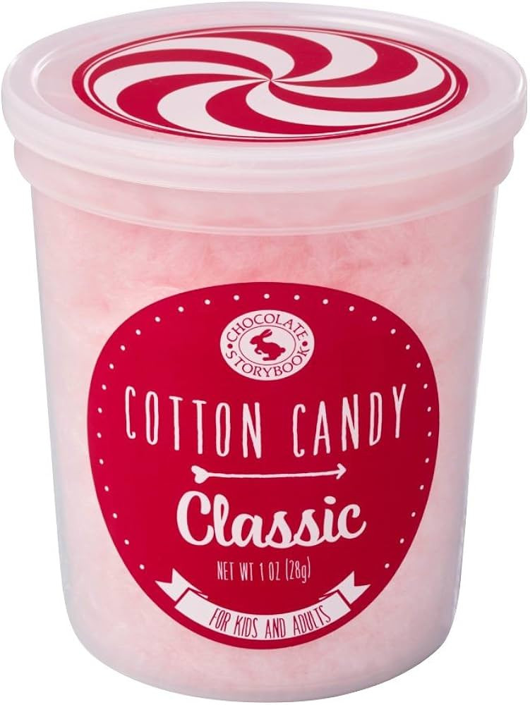 Chocolate Storybook Gourmet Handspun Cotton Candy - Classic Pink Flavor - 1.75 ounce Container | Amazon (US)