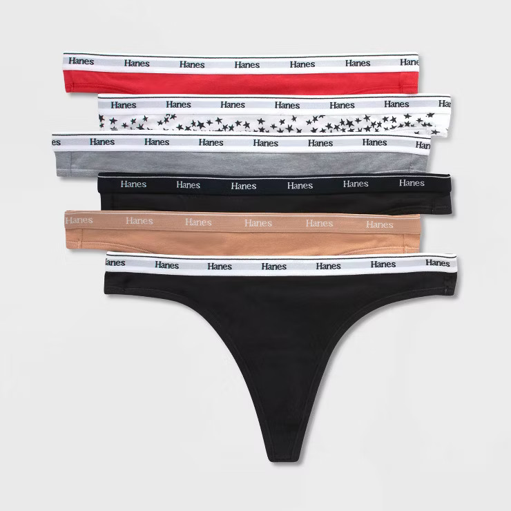Hanes Originals Women's 6pk Original Thong - Colors May Vary | Target