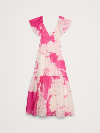 Linen-Silk Tiered Maxi Dress | Banana Republic (US)