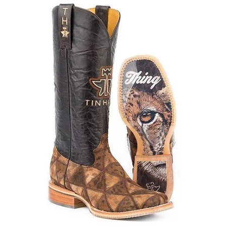 Women’s Tin Haul Wild Thing Boots With Cheetah Sole Handmade Brown | Walmart (US)