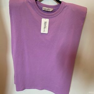 Lilac shoulder padded tank top, size S/M | Poshmark