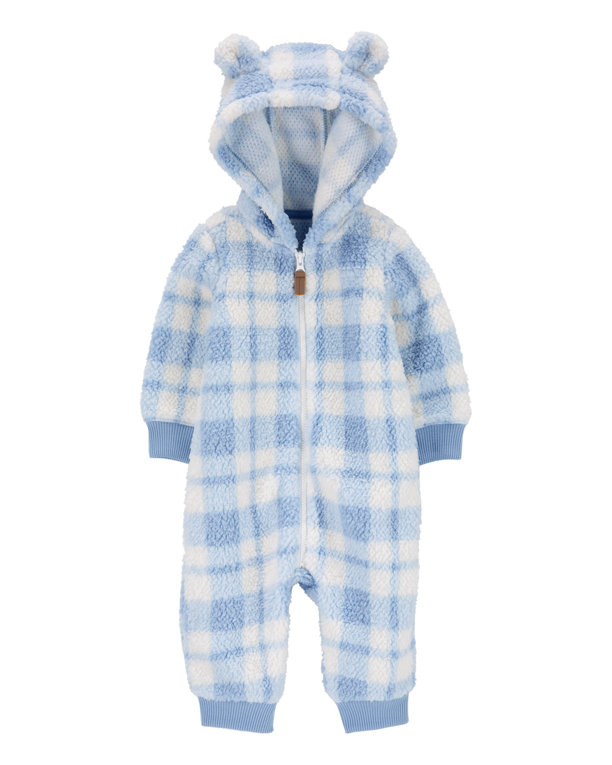 Baby Plaid Hooded Fuzzy Jumpsuit | Carter's Inc