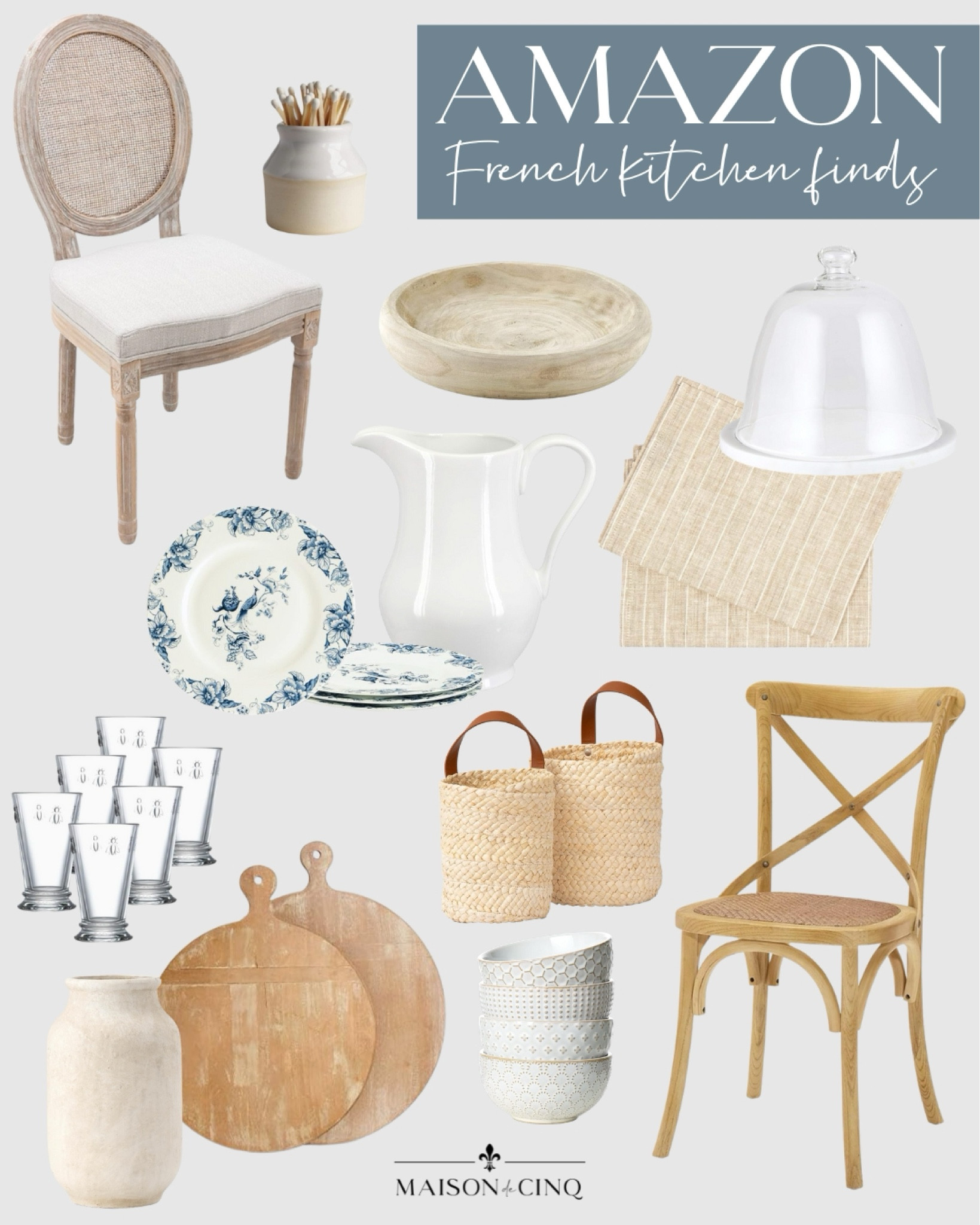 Amazon French-inspired additions for your kitchen

Home decor, kitchen decor, dining chair, tabletop 

#LTKFindsUnder50 #LTKHome