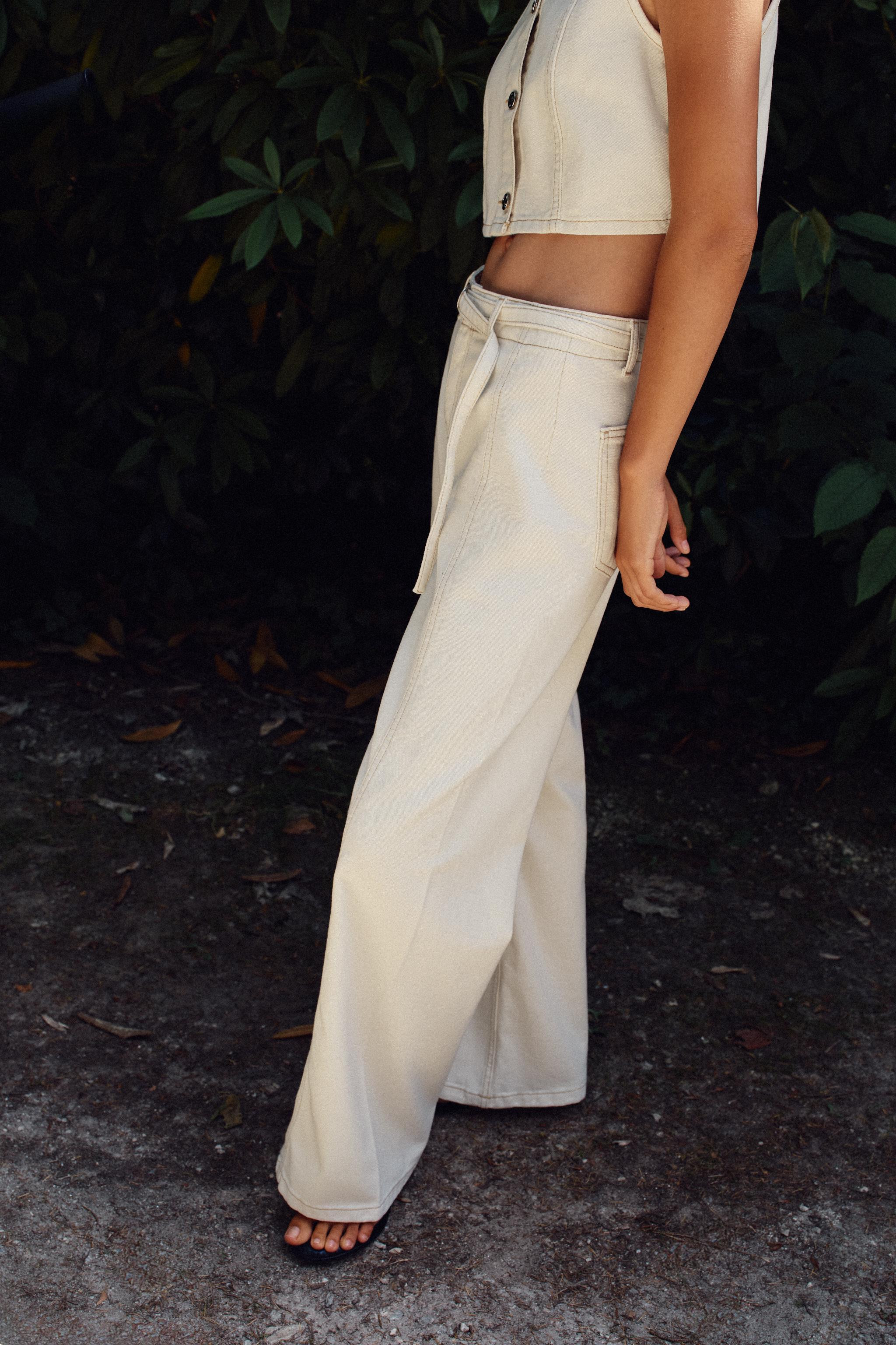 Z1975 HIGH-WAIST BOOTCUT JEANS WITH BELT | Zara UK