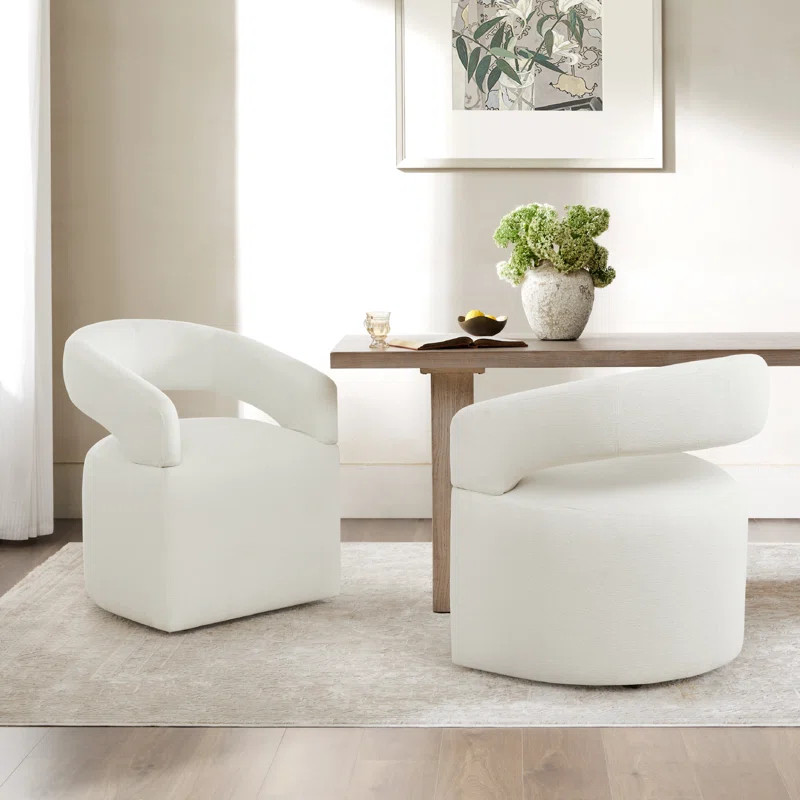 Doley Performance Fabric Dining Chair with Hidden Casters | Wayfair North America