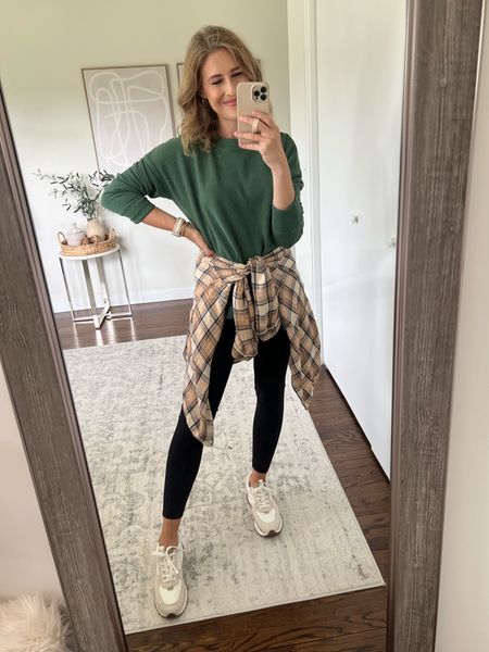 Walmart sweatshirt $12.98 in store! Love this green. Size small. This plaid is so soft and fits great, it’s a size 0X. 

#LTKover40 #LTKfindsunder50 #LTKstyletip