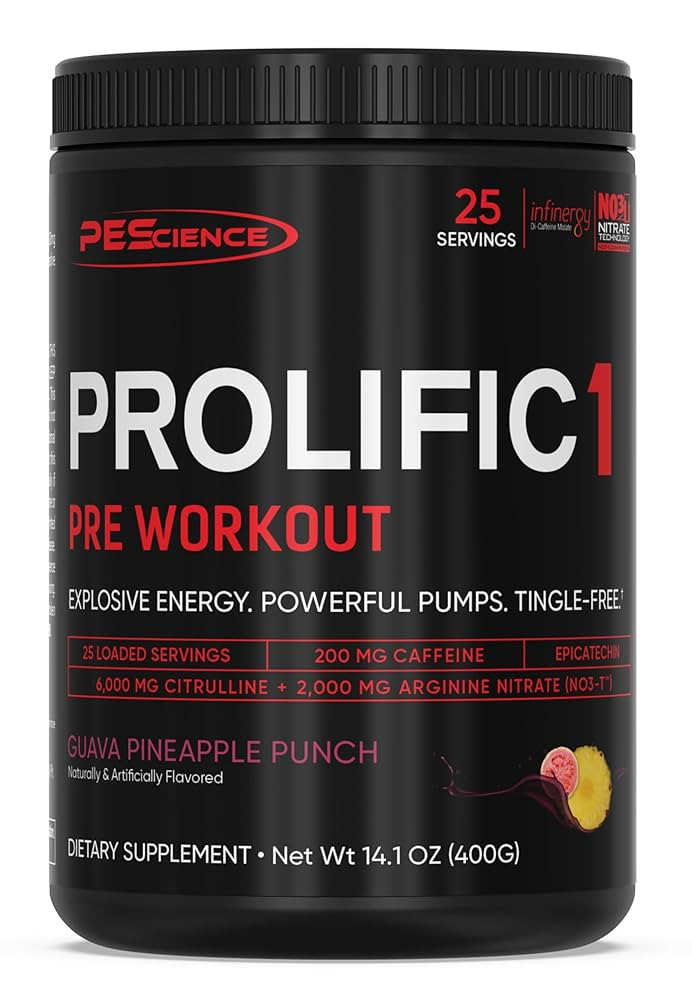 PEScience Prolific-1 Pre Workout Powder for Men & Women with L-Citrulline, Nitric Oxide Booster, ... | Amazon (US)