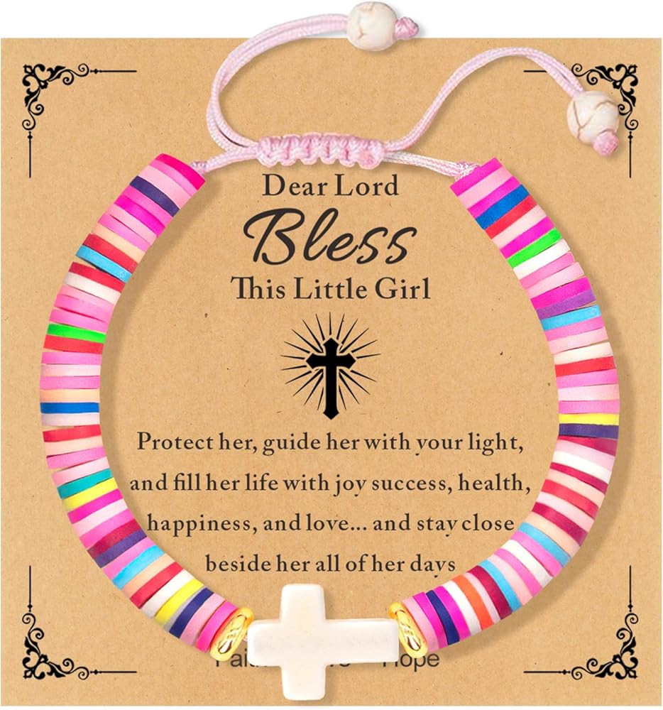 Stocking Stuffers for Kids, Teen Girls, Women Cute Cross Bracelet for Girls Christian Christmas G... | Amazon (US)