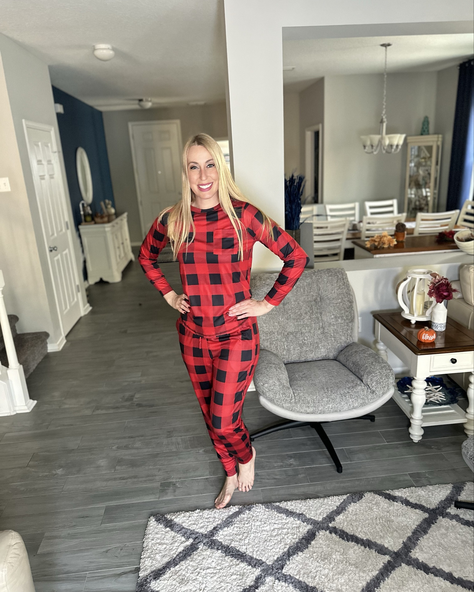 Red plaid Christmas 🎄 pajamas
❤️ these are very comfy and so fun 
❤️ the perfect set for matching Christmas pjs 
❤️ fits true to size, wearing size small

#LTKStyleTip #LTKHoliday #LTKFindsUnder50