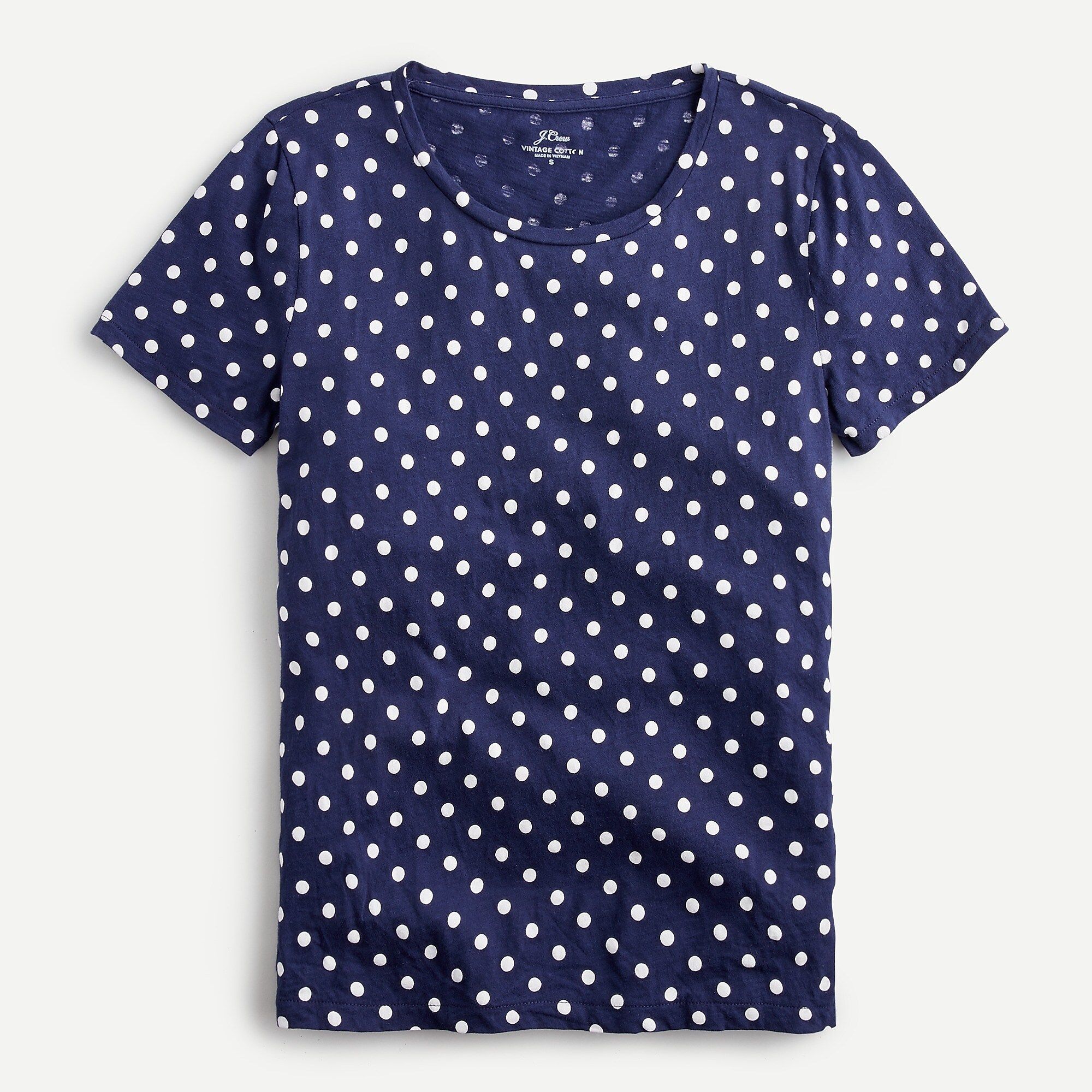 Vintage cotton T-shirt in polka dot | J.Crew US
