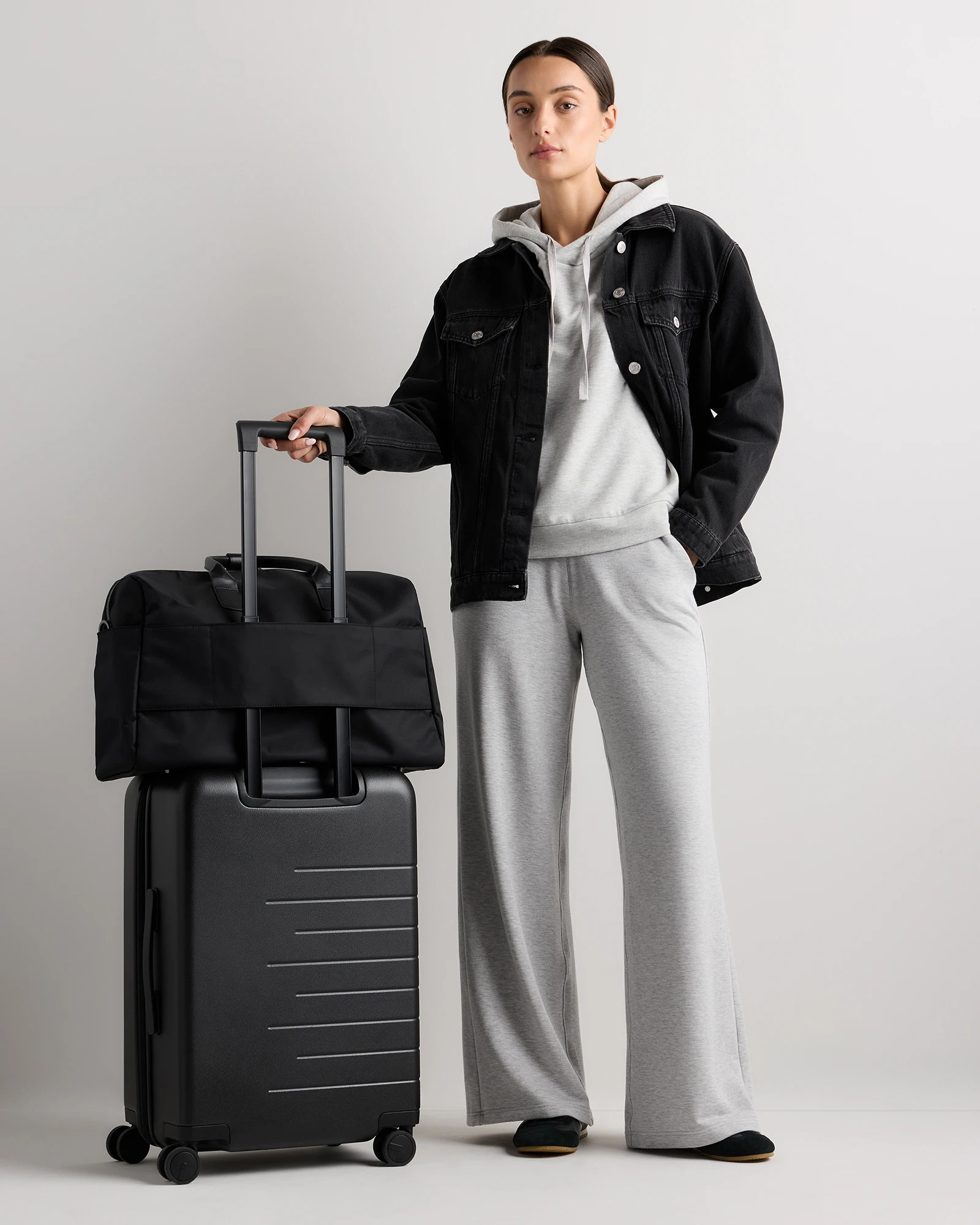 Voyage Nylon Travel Duffle in Black | Quince