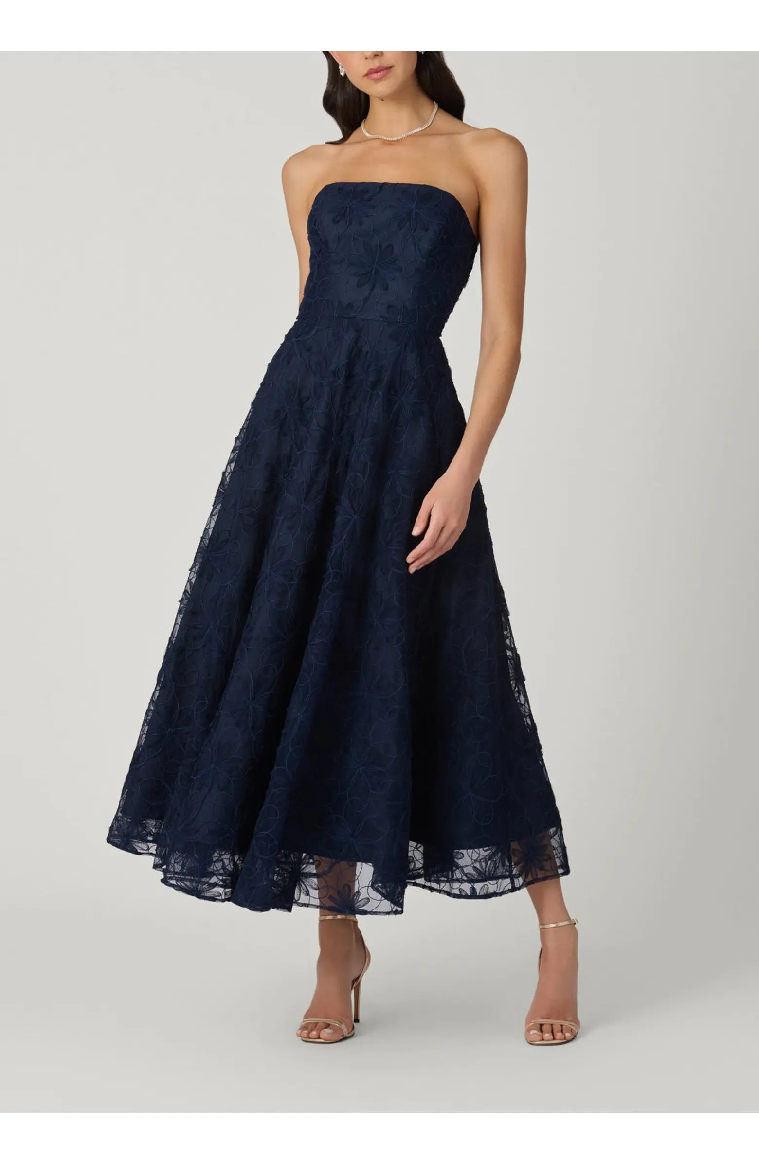 Midnight McCall Embroidered Mesh Dress | Nordstrom