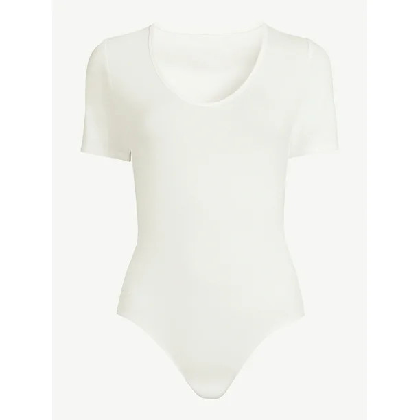 Free Assembly Women's U-Neck Bodysuit with Short Sleeves | Walmart (US)