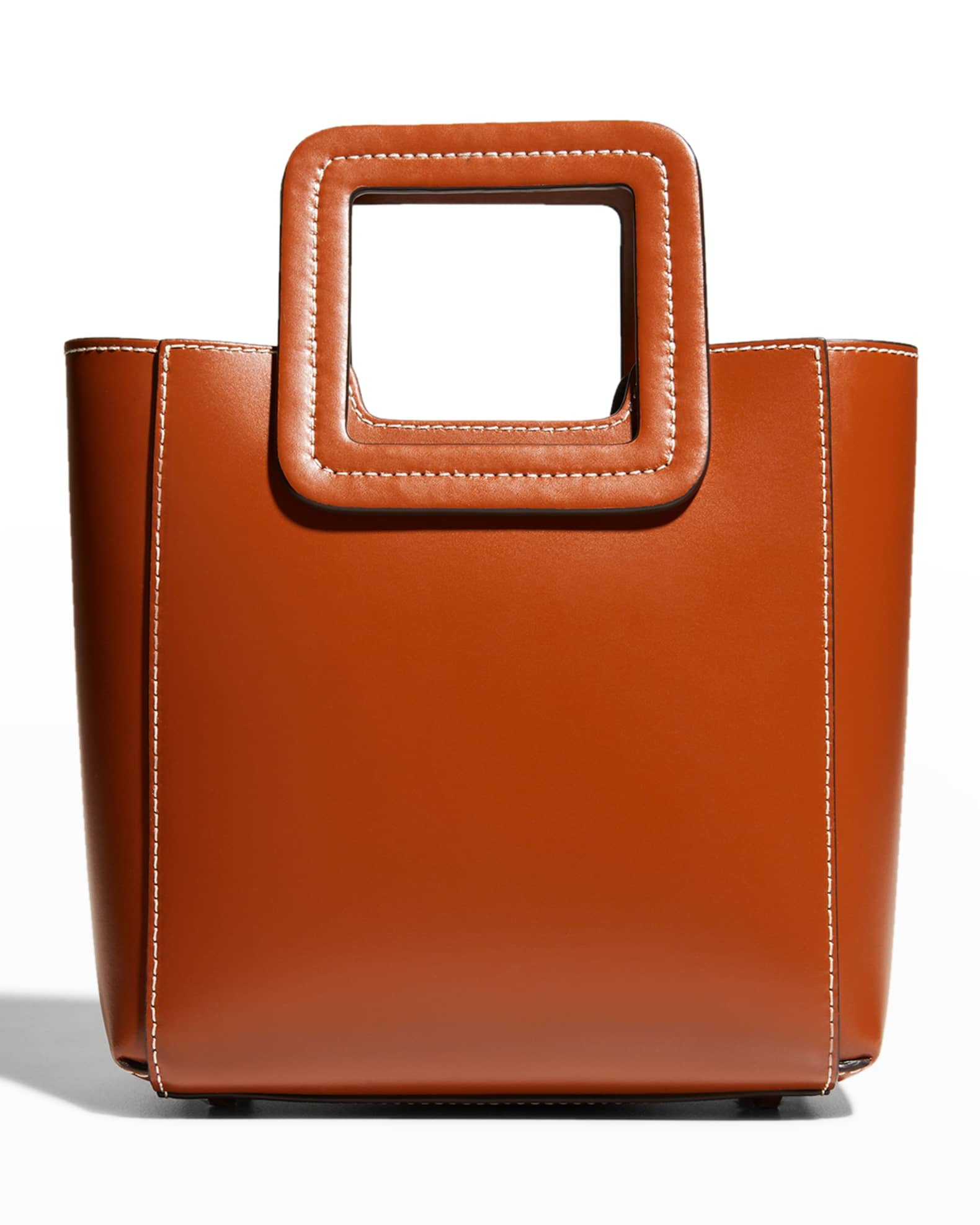 STAUD Shirley Mini Leather Tote Bag | Neiman Marcus