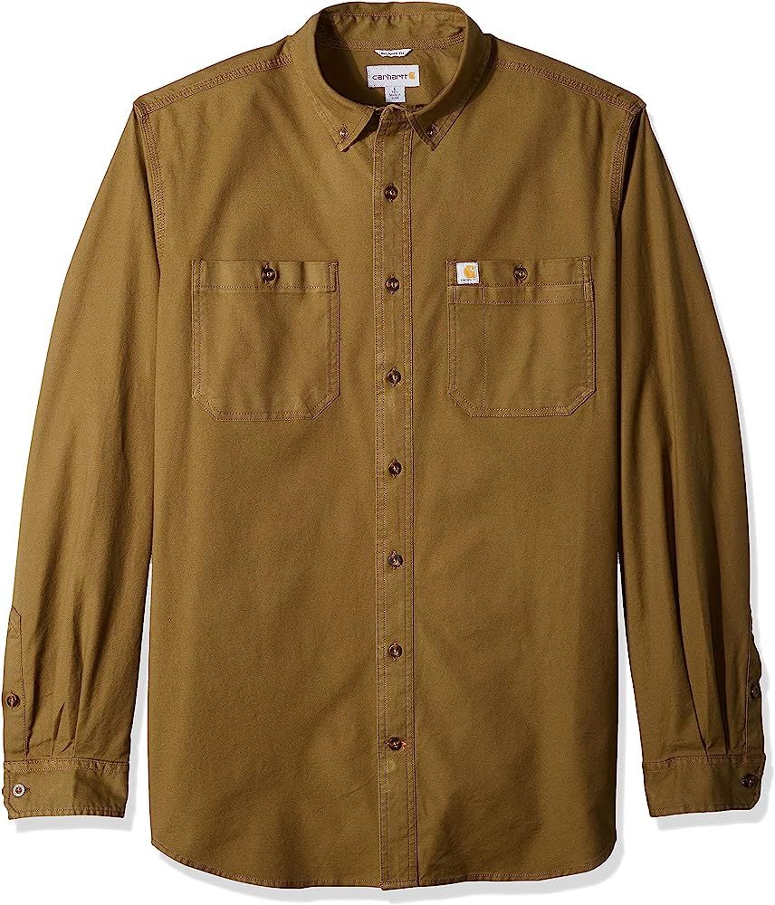 Carhartt Men's Rugged Flex Rigby Long Sleeve Work Shirt (Regular and Big & Tall Sizes) | Amazon (US)