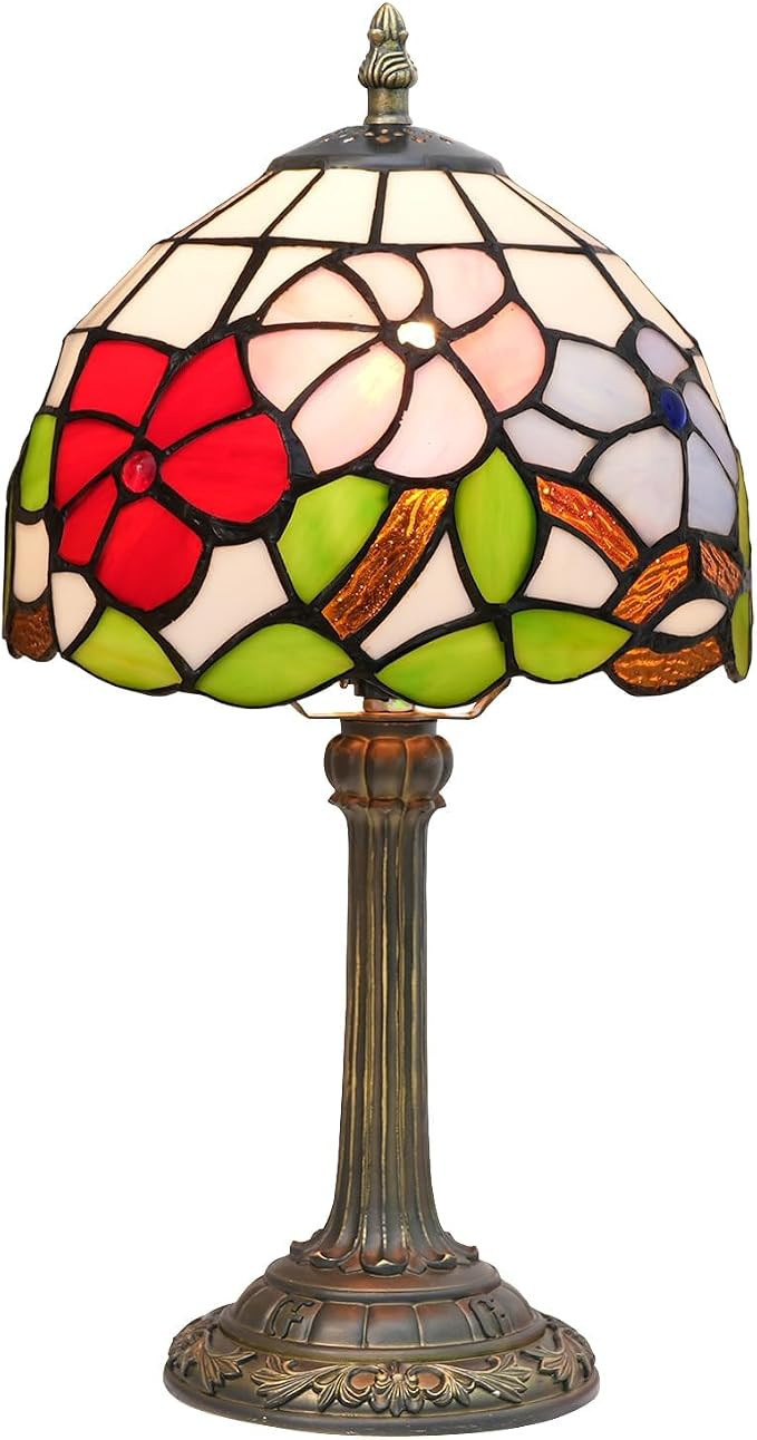 Tiffany Lamp Stained Glass lamp Small Bedside Table Lamps for Living Room Bedroom Dorm Kitchen Ho... | Amazon (US)