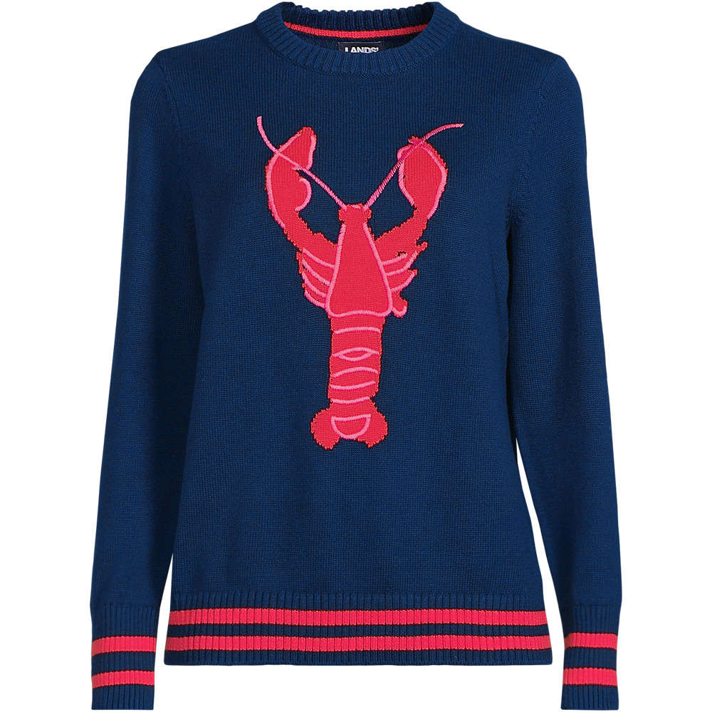 Women's Drifter Crew Neck Set In Sleeve Sweater | Lands' End (US)