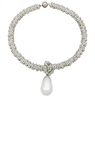 Julietta Pearl Drop Necklace in Pearl & Silver from Revolve.com | Revolve Clothing (Global)