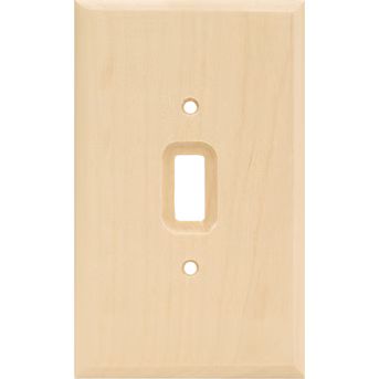 allen + roth Wood Square 1-Gang Standard Size Light Wood Indoor Toggle Wall Plate | Lowe's