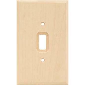 allen + roth Wood Square 1-Gang Standard Size Light Wood Indoor Toggle Wall Plate | Lowe's