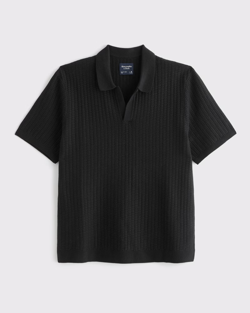 Classic Stitch Johnny Collar Sweater Polo | Abercrombie & Fitch (US)