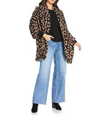 Two Tone Leopard Scarf Wrap | Dillard's