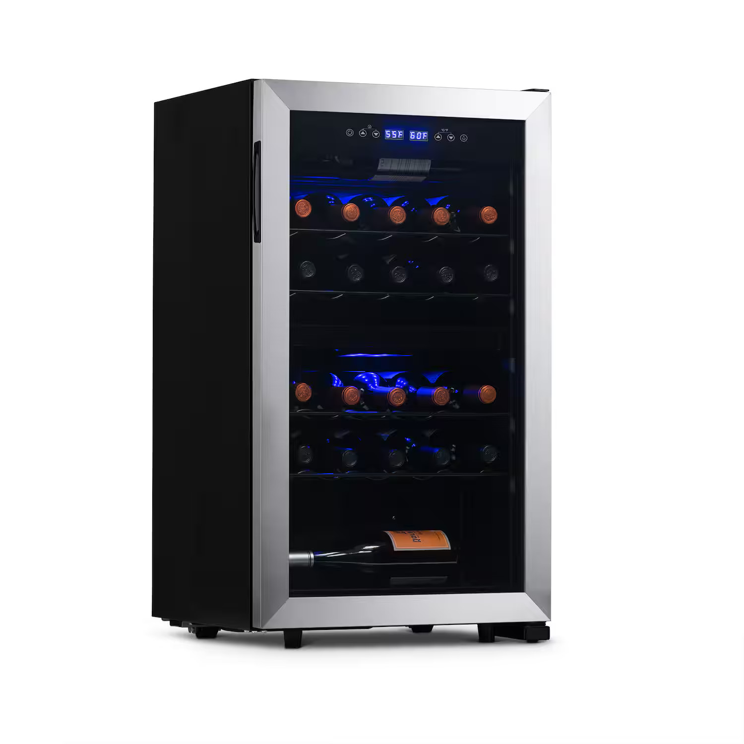 NewAir Freestanding 28 Bottle Dual Zone Compressor Wine Fridge with Adjustable Racks and Exterior... | Best Buy U.S.