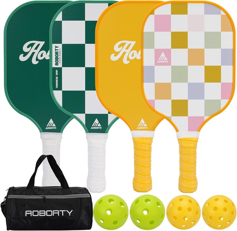 Pickleball Paddles 4 Pack - USAPA Light Graphite Premium Rackets Fiber Face & Polymer Honeycomb C... | Amazon (US)