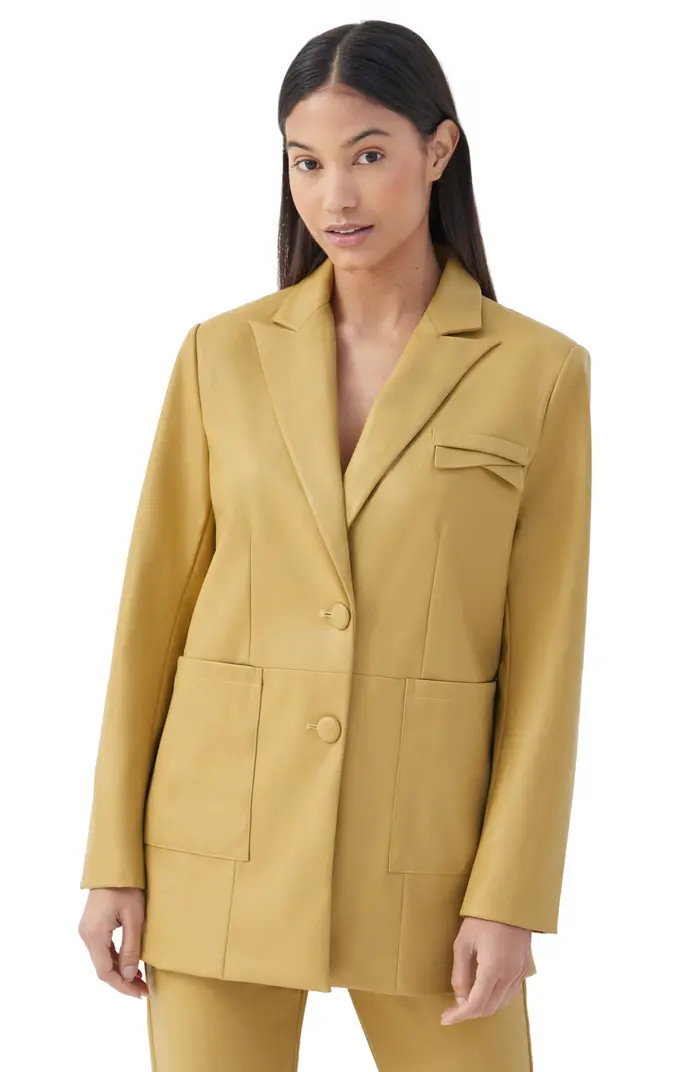 Karlo Oversize Faux Leather Blazer | Nordstrom