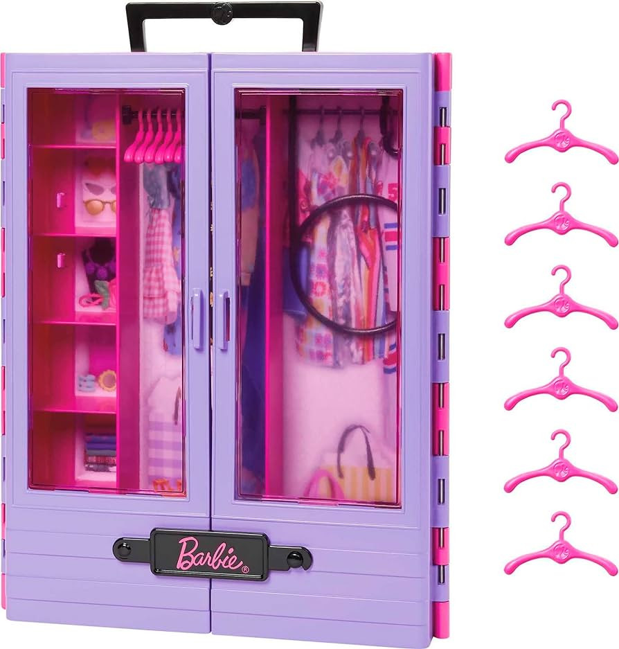 Barbie Fashionistas Playset, Ultimate Closet with 6 Hangers and Multiple Storage Spaces Plus Fold... | Amazon (US)