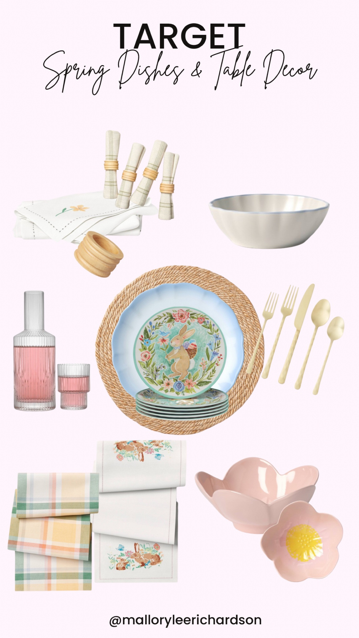 Easter/Spring dishes and table decor from Target! 
stoneware plates, spring napkin cloths, bowls, table runners, dishes, gold utensils, spring, home, decor 

#LTKhome #LTKfamily #LTKSeasonal