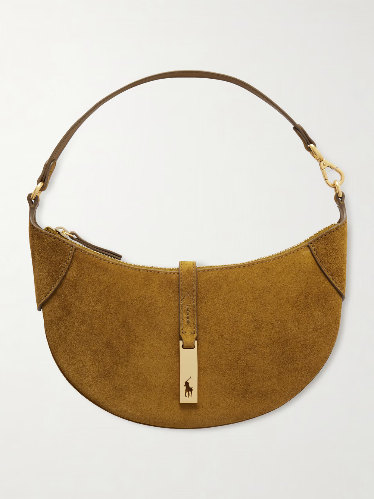 Polo Ralph Lauren - Polo Id Small Suede Shoulder Bag - Green | NET-A-PORTER (US)