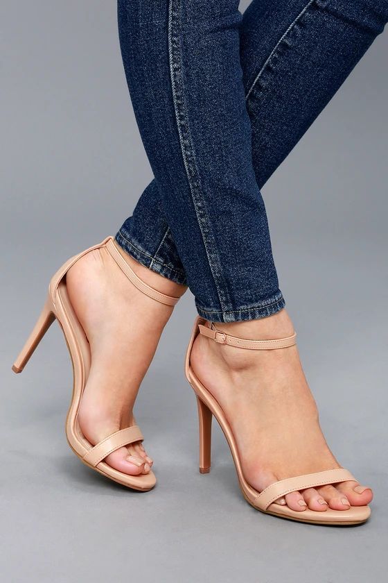 Loveliness Light Nude Ankle Strap Heels | Lulus (US)