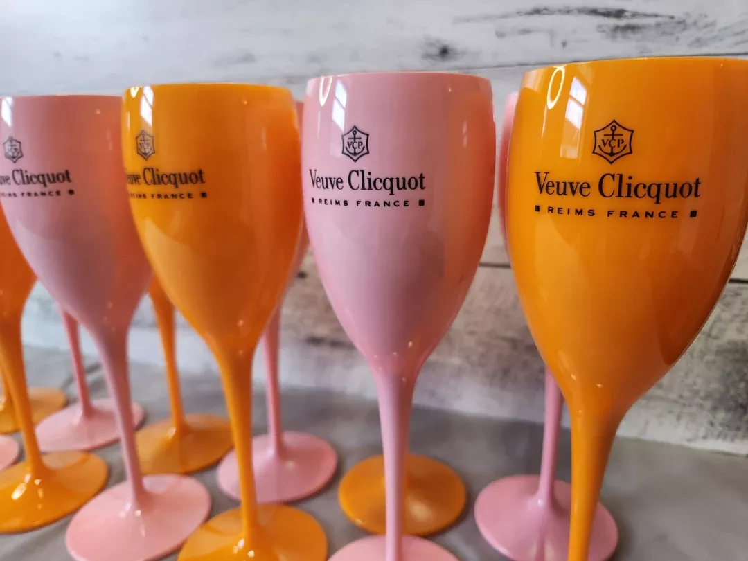 Veuve Clicquot Acrylic Champagne Flute Yellow Label x 1:  Champagne Glasses