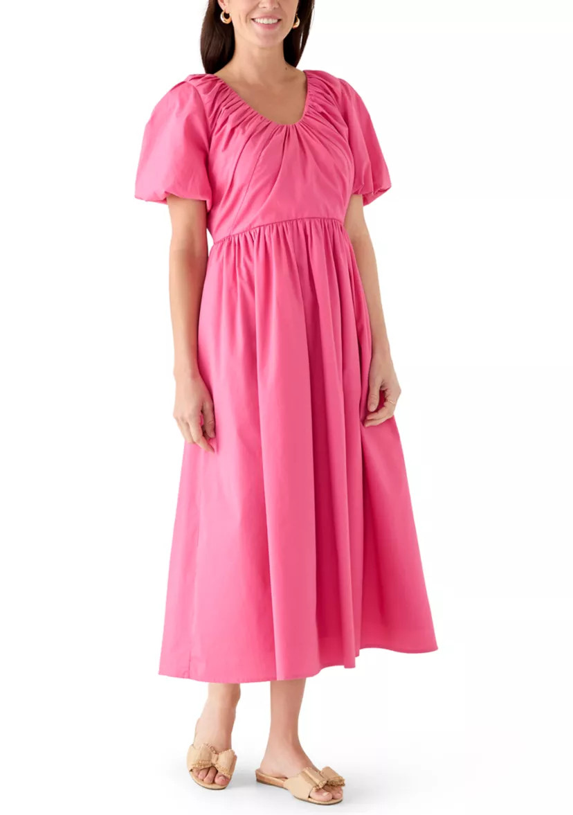 Women's Short Sleeve U-Neck Midi Dress | Belk