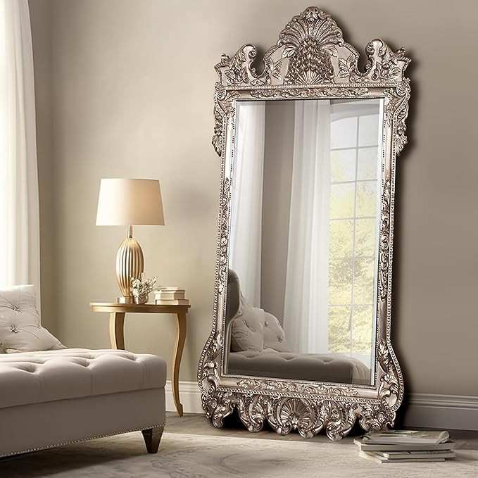 Howard Elliott Marquette Antique Oversized Full Length Mirror, Ornate Full Body Standing Floor Mi... | Amazon (US)